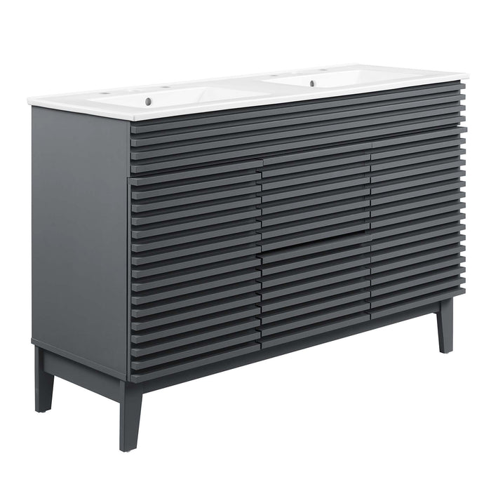 Render 48" Bathroom Vanity with White Basin Included