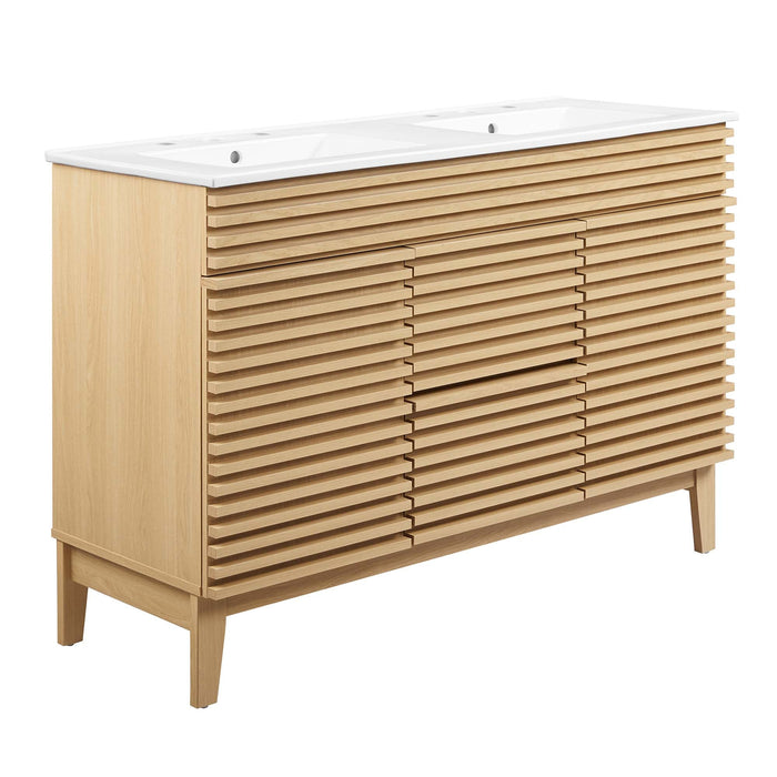 Render 48" Bathroom Vanity with White Basin Included