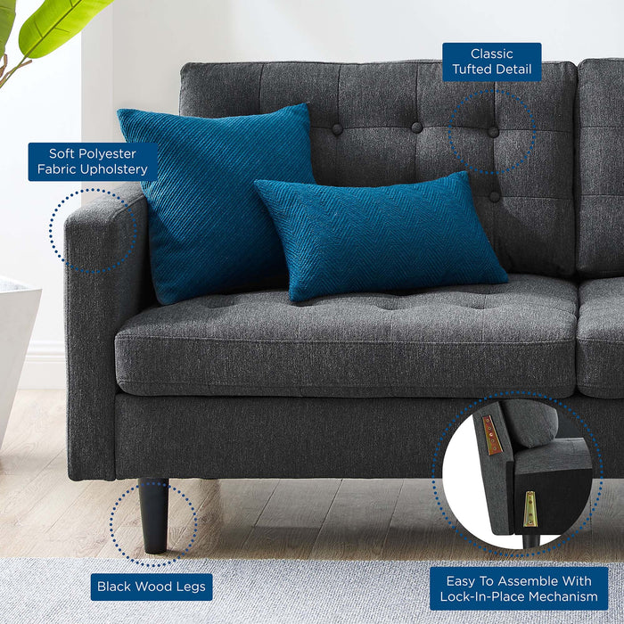 Exalt Tufted Fabric Sofa - view 13