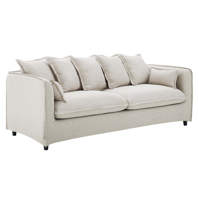 Avalon Slipcover Fabric Sofa Beige