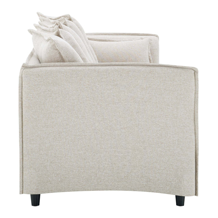 Avalon Slipcover Fabric Sofa Beige