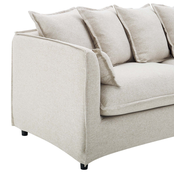 Avalon Slipcover Fabric Sofa Beige