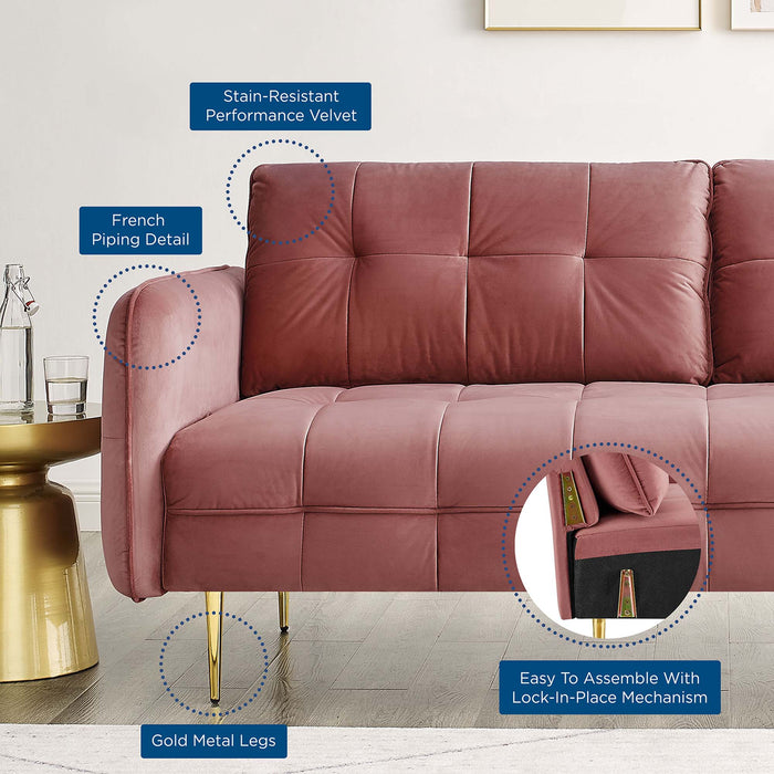 Cameron Tufted Performance Velvet Sofa - view 5