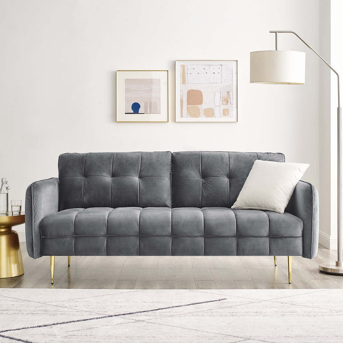 Cameron Tufted Performance Velvet Sofa - view 12