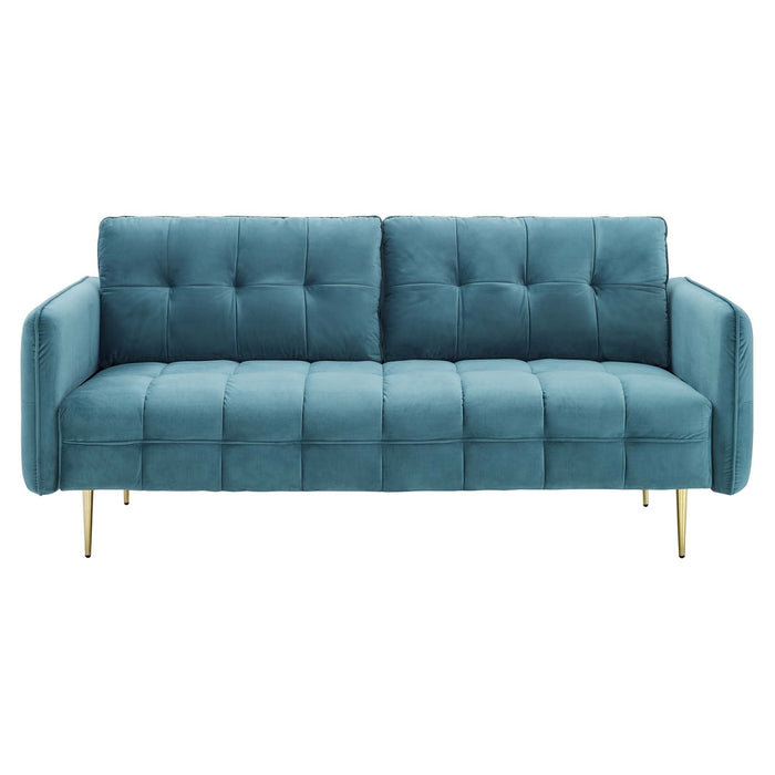 Cameron Tufted Performance Velvet Sofa - view 30