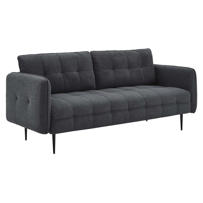 Cameron Tufted Fabric Sofa - alternate angle view