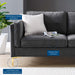 Kaiya Performance Velvet Sofa - detail close-up