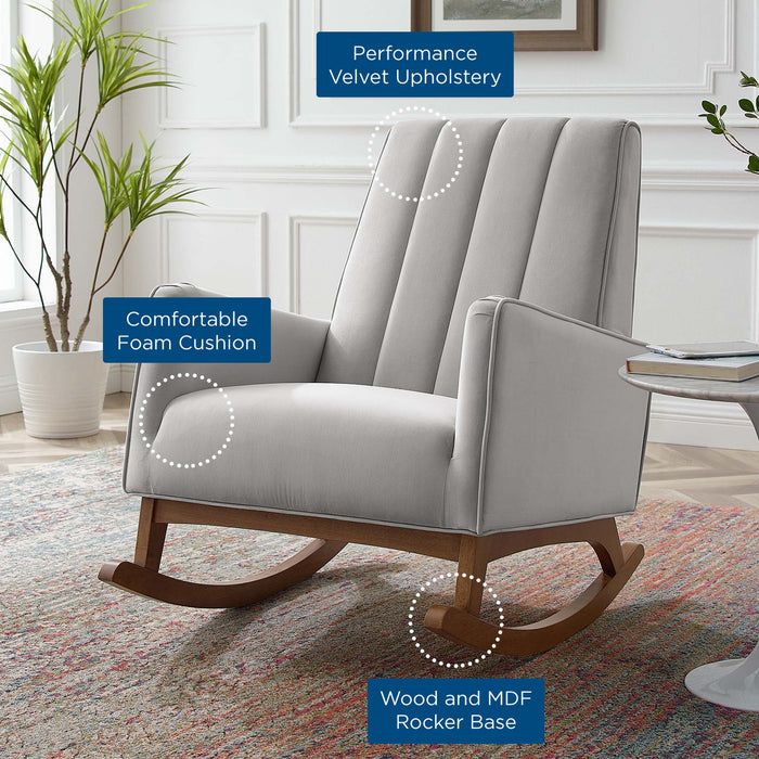Modway Sway Performance Velvet Rocking Chair Living Room Furniture - View 10