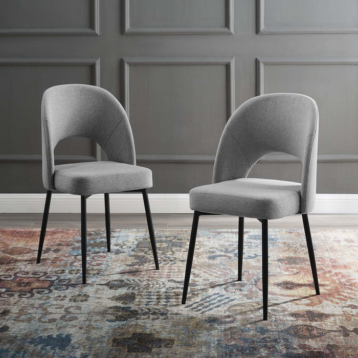 Modway Rouse Dining Side Chair Upholstered Fabric Set of 2 - Installation View
