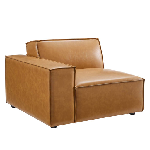 Restore Left-Arm Vegan Leather Sectional Sofa Chair - alternate angle view