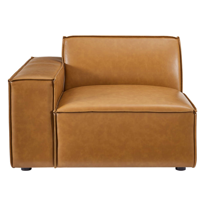 Restore Left-Arm Vegan Leather Sectional Sofa Chair - view 7