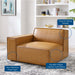 Restore Left-Arm Vegan Leather Sectional Sofa Chair - in lifestyle setting