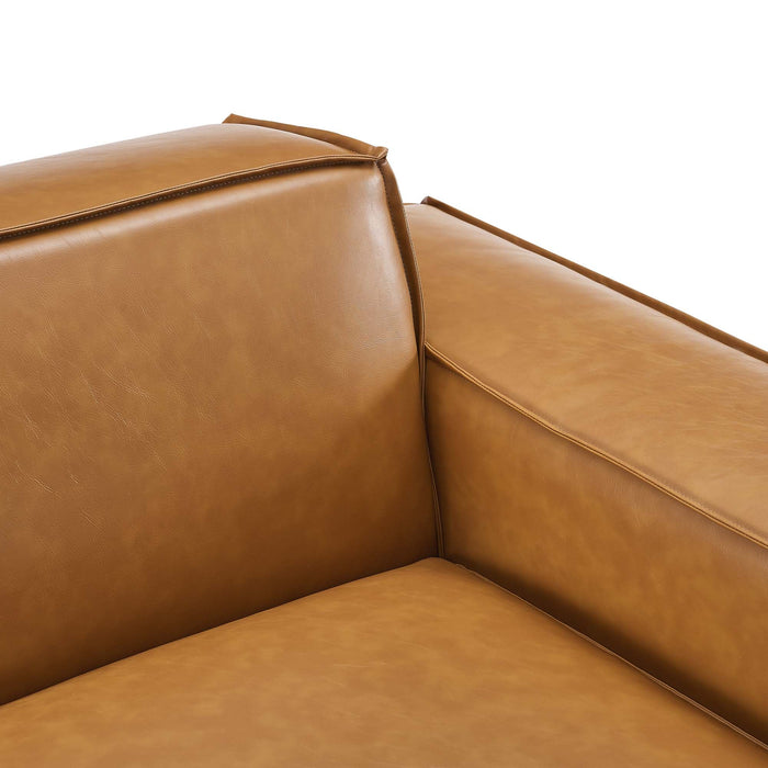 Restore Right-Arm Vegan Leather Sectional Sofa Chair - view 8