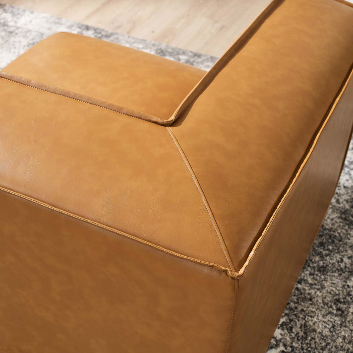 Modway Restore Vegan Leather Corner Chair - Modern Minimalist Design with Luxe Comfort... Living Room Furniture - Dimensions