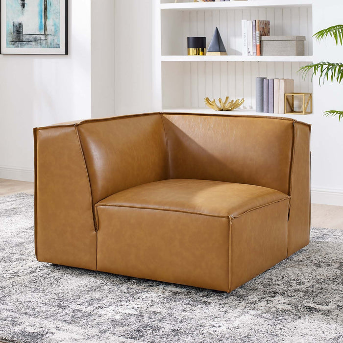 Modway Restore Vegan Leather Corner Chair - Modern Minimalist Design with Luxe... Living Room Furniture - Installation View