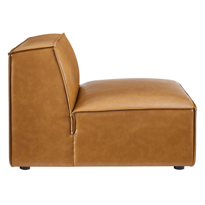 Restore Vegan Leather Sectional Sofa Armless Chair - view 5