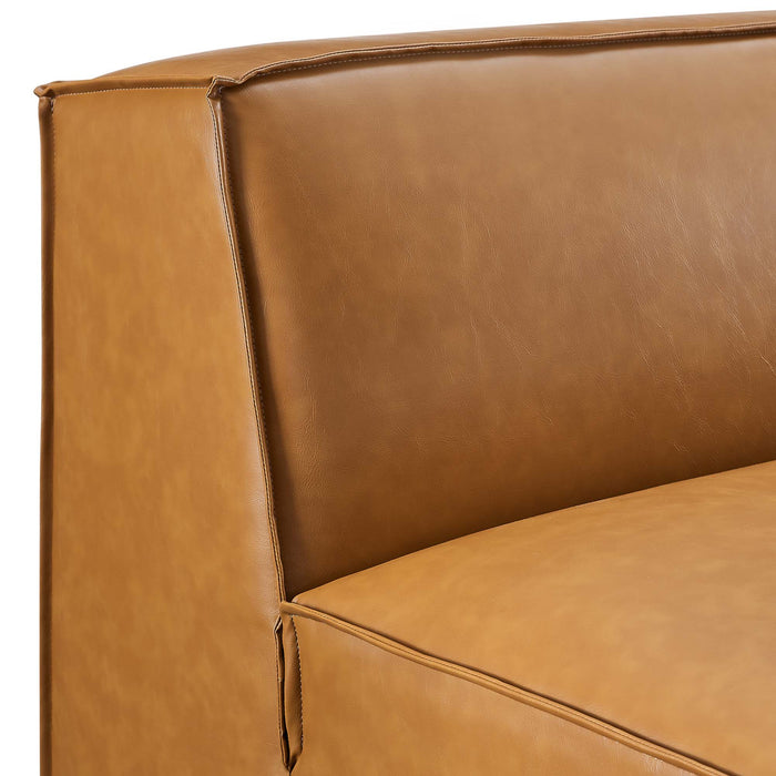 Restore Vegan Leather Sectional Sofa Armless Chair - view 8