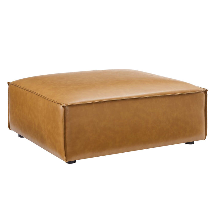 Modway Restore Vegan Leather Ottoman Living Room Furniture in Brown