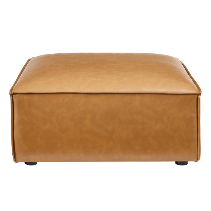 Modway Restore Vegan Leather Ottoman Living Room Furniture - Lifestyle View