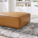 Modway Restore Vegan Leather Ottoman Living Room Furniture in Brown - Side View