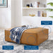 Modway Restore Vegan Leather Ottoman Living Room Furniture in Brown - Detail View