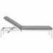 Modway Shore Outdoor Patio Aluminum Chaise with Cushions - Close-Up