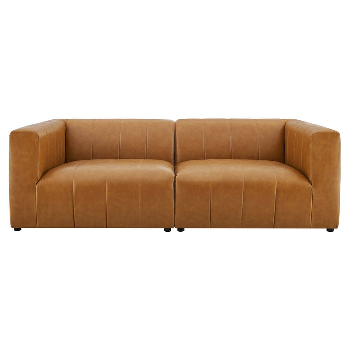 Bartlett Vegan Leather 2-Piece Loveseat - alternate angle view