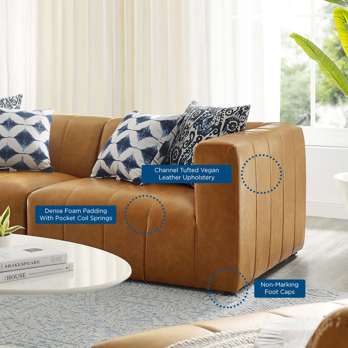 Bartlett Vegan Leather 2-Piece Loveseat - in lifestyle setting