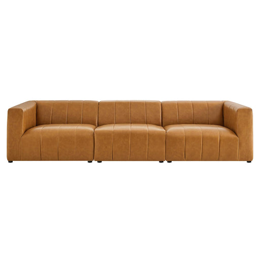 Bartlett Vegan Leather 3-Piece Sofa by Modway - angle view