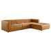 Bartlett Vegan Leather 4-Piece Sectional Sofa by Modway - angle view