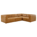Bartlett Vegan Leather 4-Piece Sectional Sofa by Modway - angle view