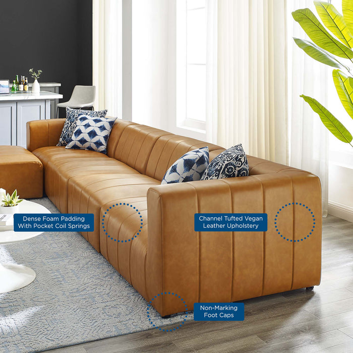Bartlett Vegan Leather 5-Piece Sectional Sofa by Modway - detail close-up
