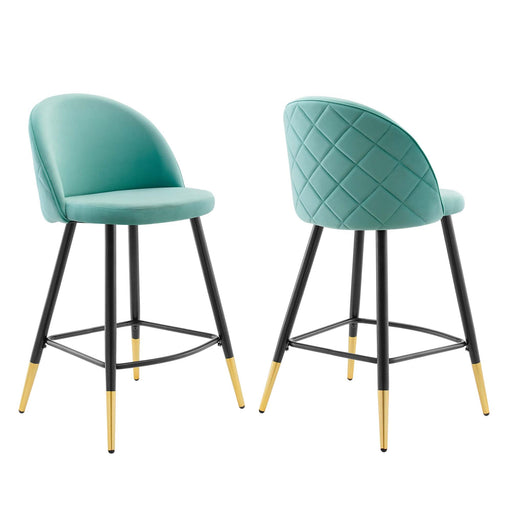 Modway Cordial Performance Velvet Counter Stools Set of 2 Living Room Furniture - View 57