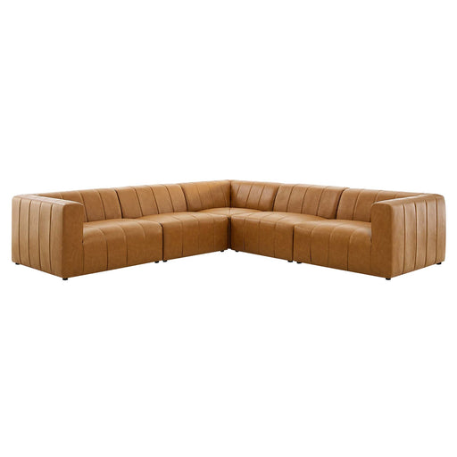 Bartlett Vegan Leather 5-Piece Sectional Sofa by Modway - angle view