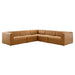 Bartlett Vegan Leather 5-Piece Sectional Sofa by Modway - angle view