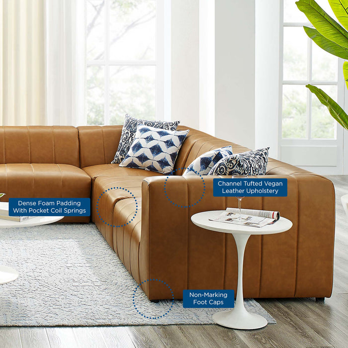 Bartlett Vegan Leather 8-Piece Sectional Sofa by Modway - detail close-up