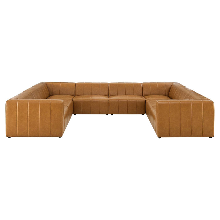 Bartlett Vegan Leather 8-Piece Sectional Sofa by Modway - angle view