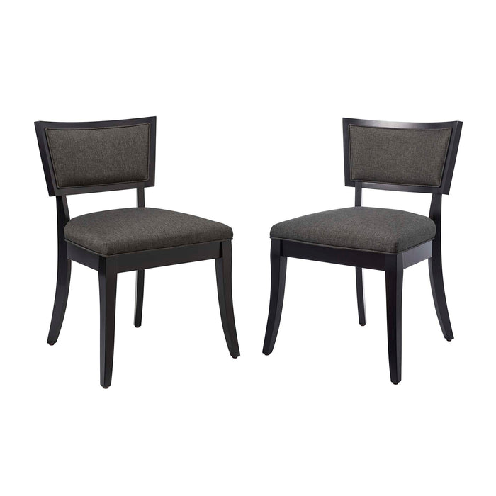 Pristine Upholstered Fabric Dining Chairs Set of 2