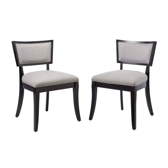 Pristine Upholstered Fabric Dining Chairs Set of 2