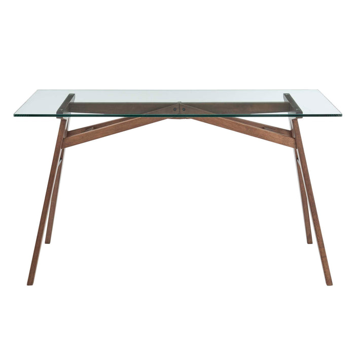 Modway Steadfast Glass Top Office Desk - Dimensions