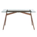 Modway Steadfast Glass Top Office Desk - Dimensions