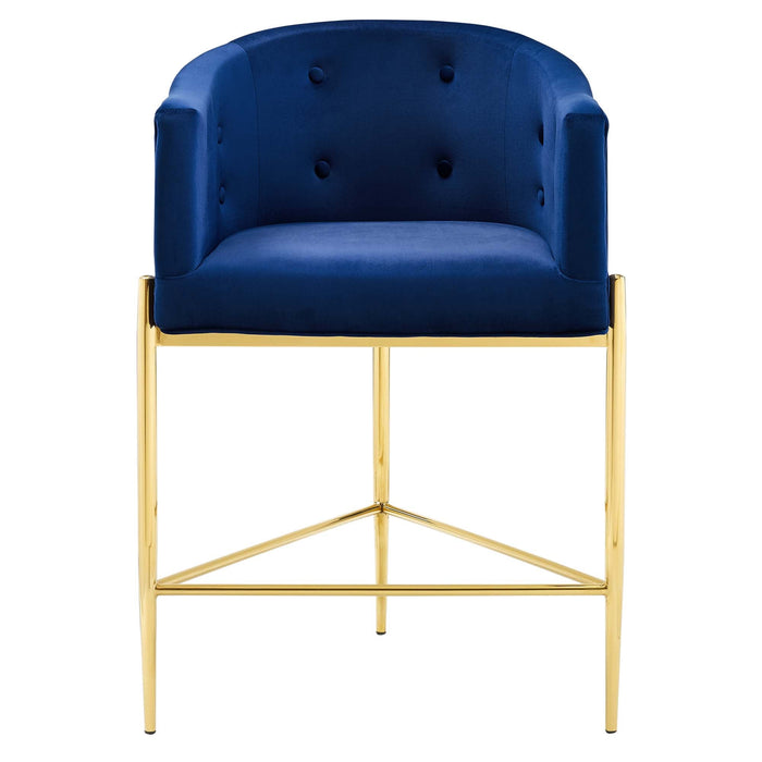 Modway Savour Tufted Performance Velvet Counter Stool Set of 2 Living Room Furniture - Features