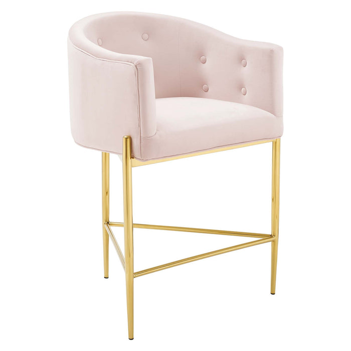 Modway Savour Tufted Performance Velvet Counter Stool Set of 2 Living Room Furniture - View 12