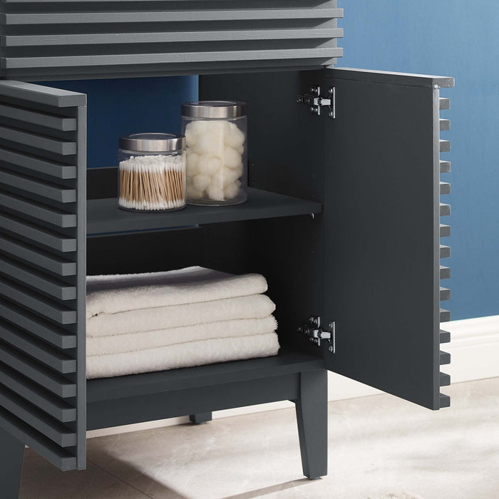 Modway Render 18" and 24" Bathroom Cabinets Basin Not Included Storage Shelf - View 17