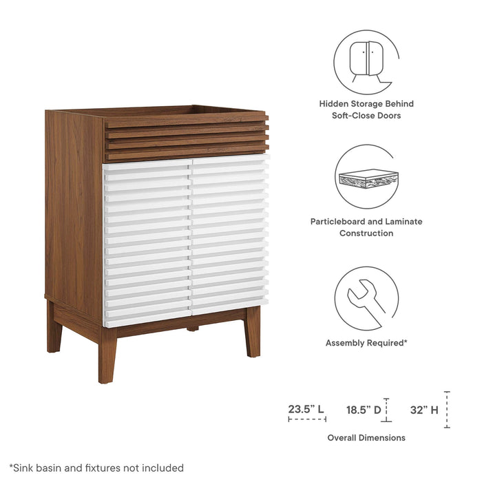 Modway Render 18" and 24" Bathroom Cabinets Basin Not Included Storage Shelf - View 44
