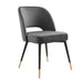 Modway Rouse Performance Velvet Dining Side Chairs - Set of 2 in Blue - Detail View