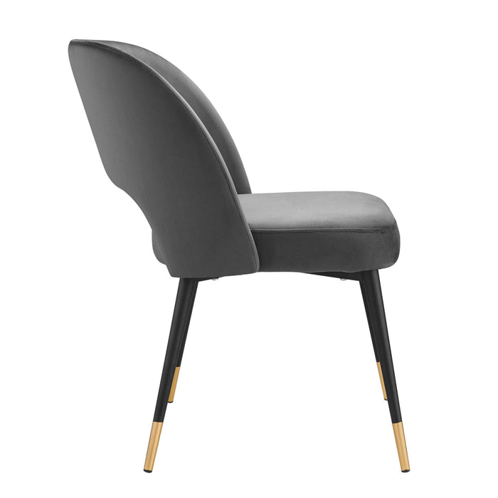 Modway Rouse Performance Velvet Dining Side Chairs - Set of 2 - Close-Up