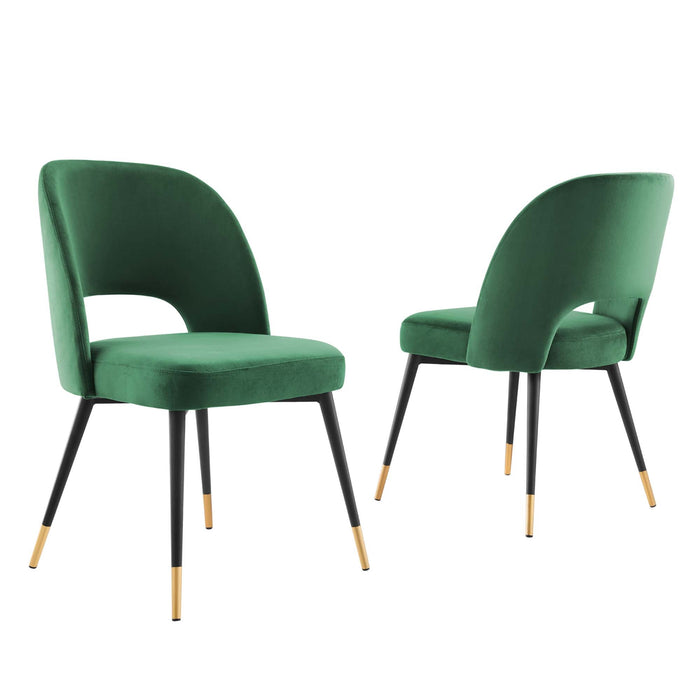 Modway Rouse Performance Velvet Dining Side Chairs - Set of 2 - View 22