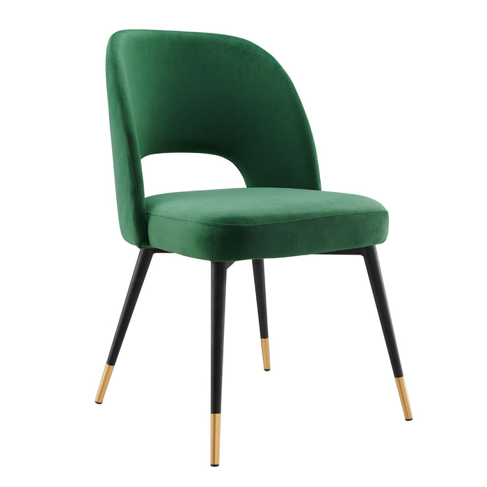 Modway Rouse Performance Velvet Dining Side Chairs - Set of 2 - Installation View