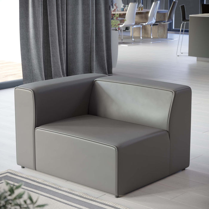 Mingle Vegan Leather Left-Arm Chair - Modway \living\sectionals